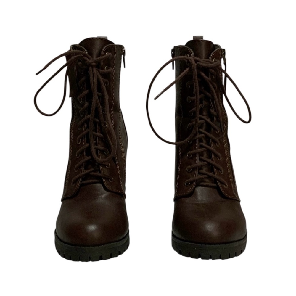 Soda Women’s Brown Platform Combat Boots